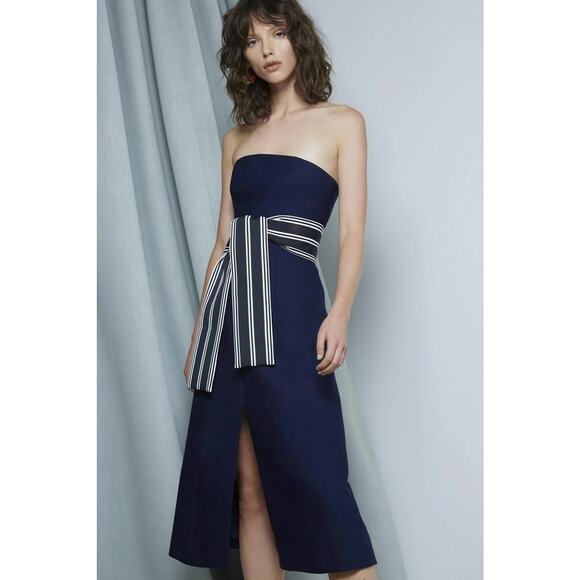 C/MEO Collective Navy Strapless Midi Dress - Picture 6 of 14